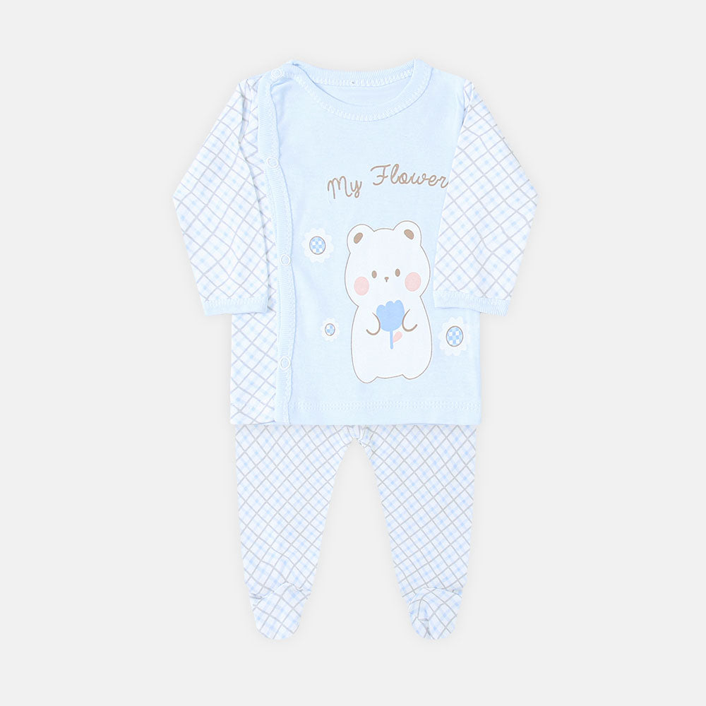 NEWBORN SUIT BOYS LIGHT BLUE BEAR