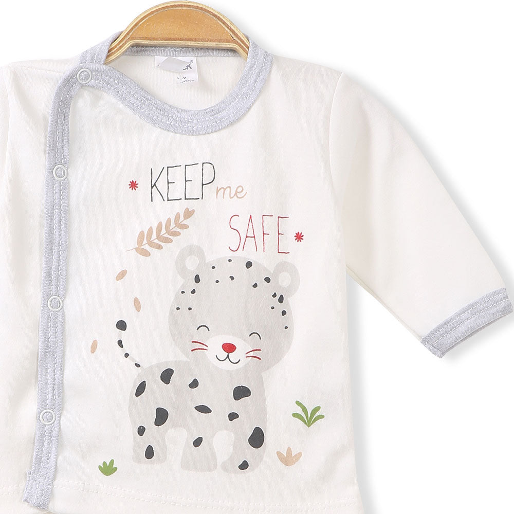 NEW BORN BOY SUIT GREY LITTLE TIGER