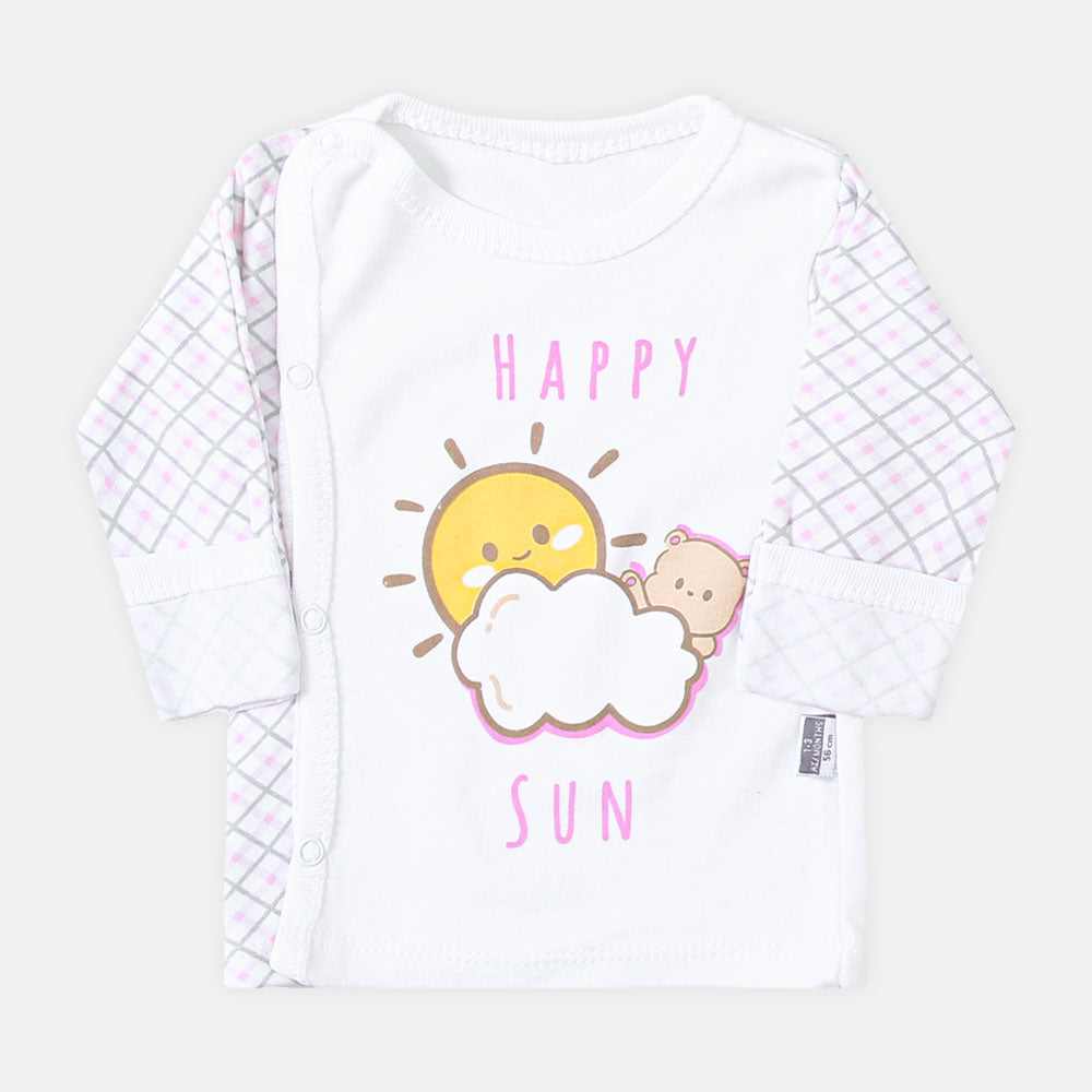 NEWBORN SUIT GIRLS HAPPY SUN WITH CAP