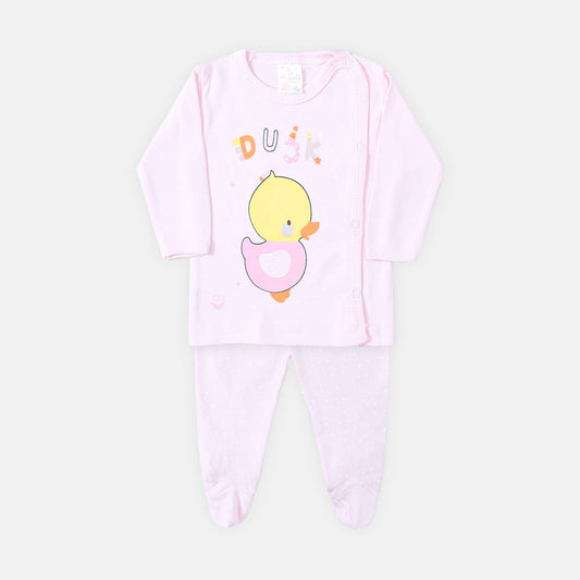 NEWBORN SUIT GIRLS YELLOW DUCK