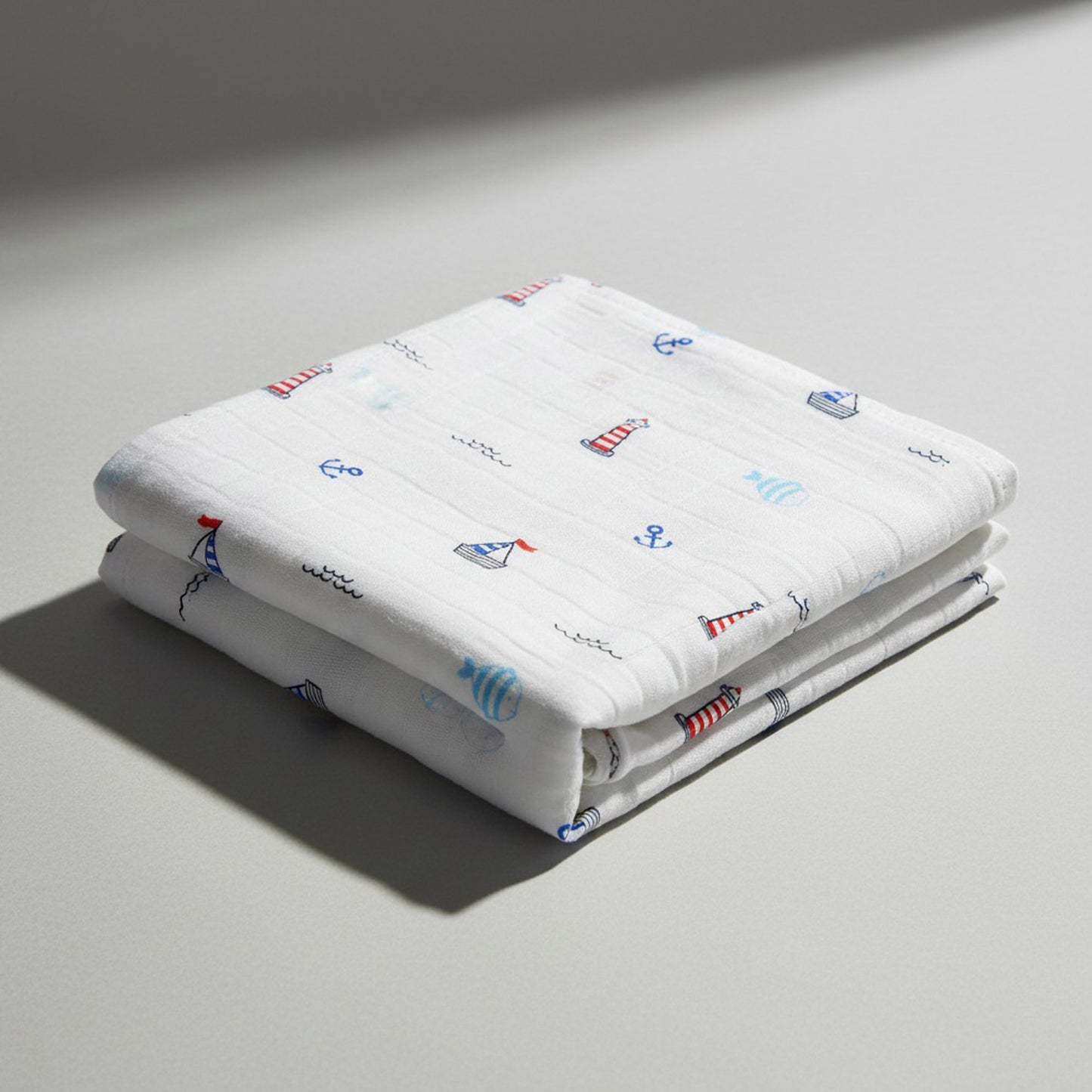 MUSLIN WRAPPING SHEET - NAUTICAL THEME