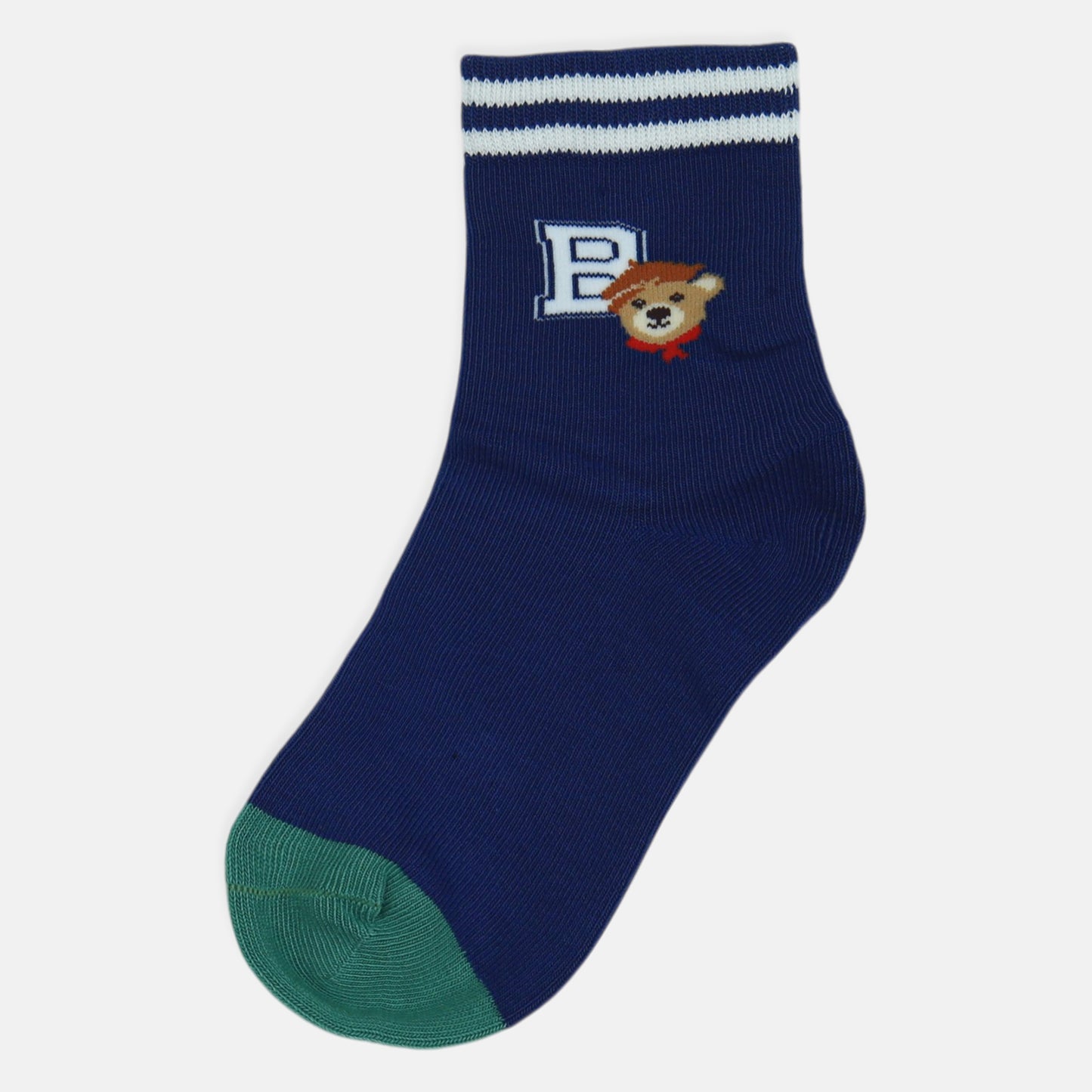 BOY SOCKS MIDNIGHT STRIPE ATHLETIC