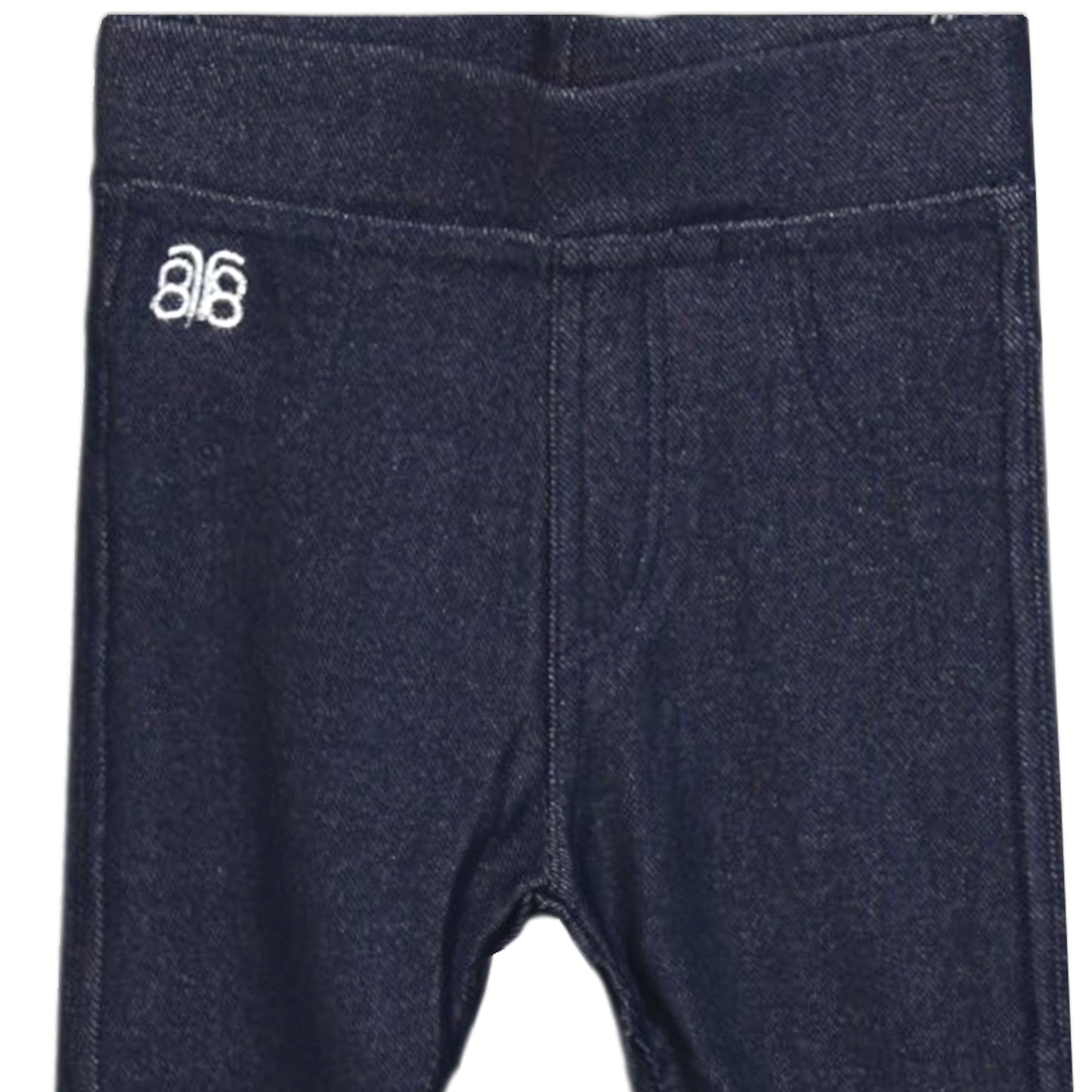 GIRLS' TEXTURED BLUE JEGGINGS