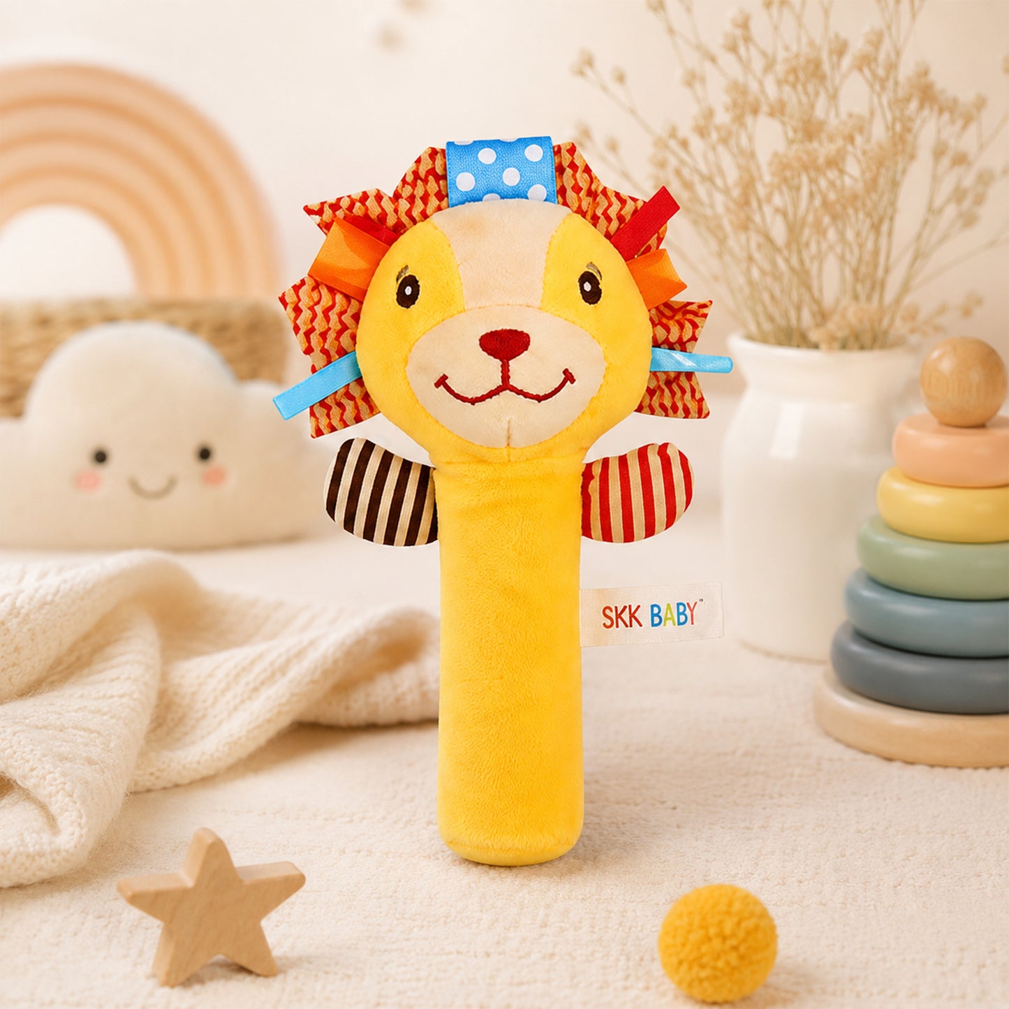SKK BABY LION PLUSH SQUEAKER TOY