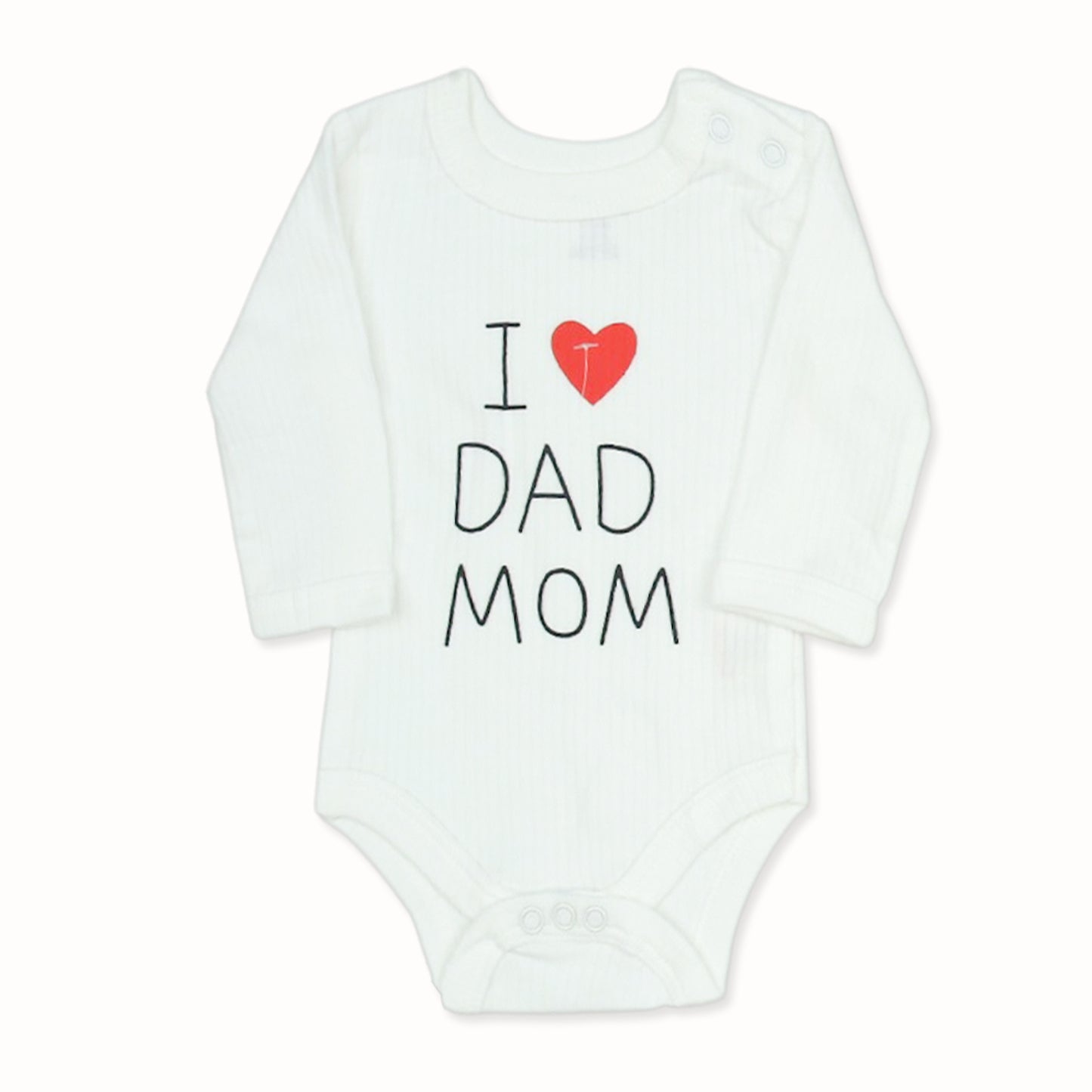 "I LOVE DAD & MOM" 5-PIECE LAYETTE SET (WHITE/RED) GIRL