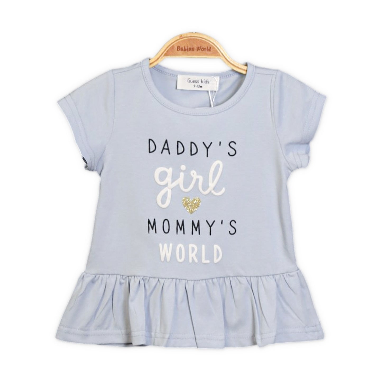 MOMMY’S WORLD BLUE PEPLUM T-SHIRT