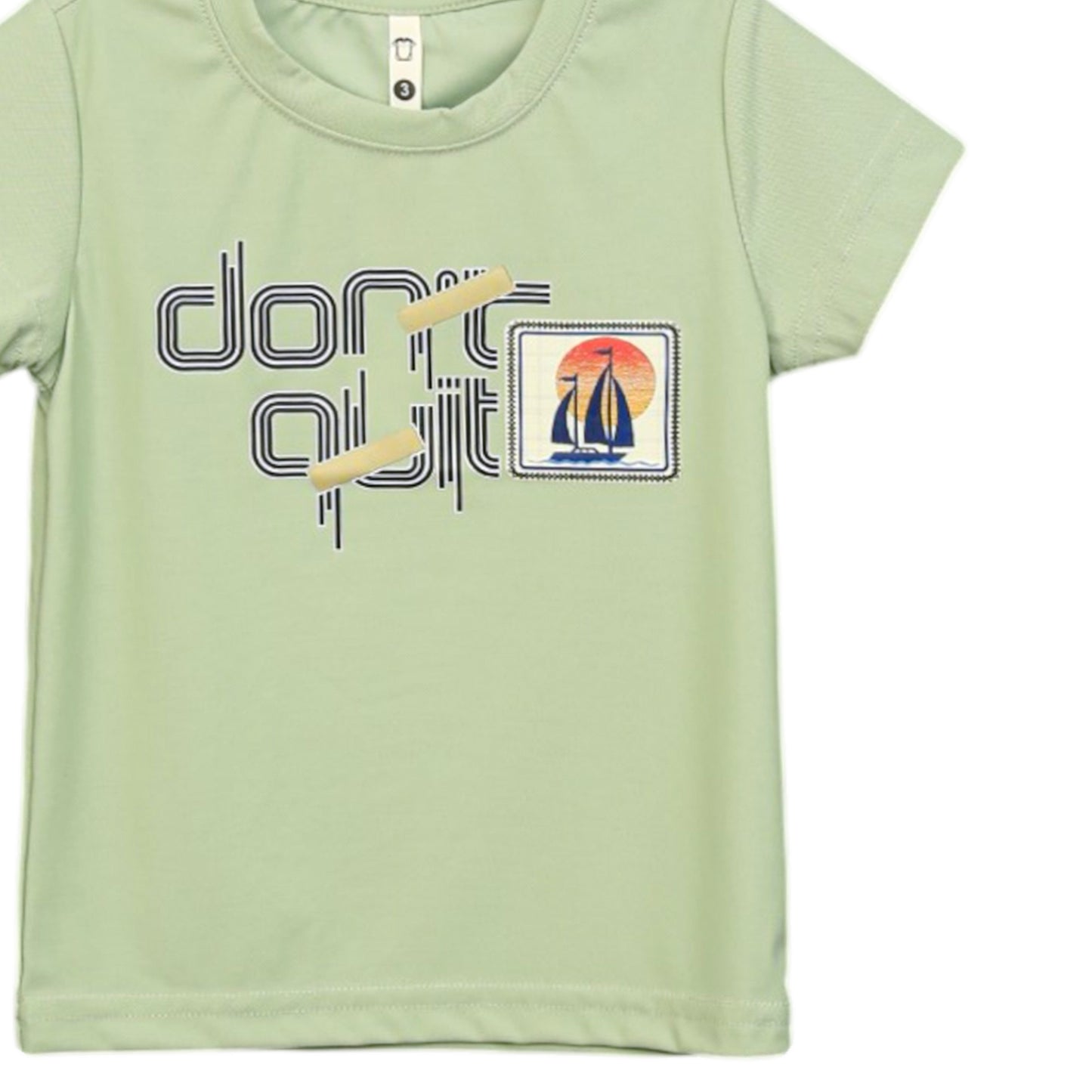 MINT GREEN DON'T QUIT GRAPHIC TEE