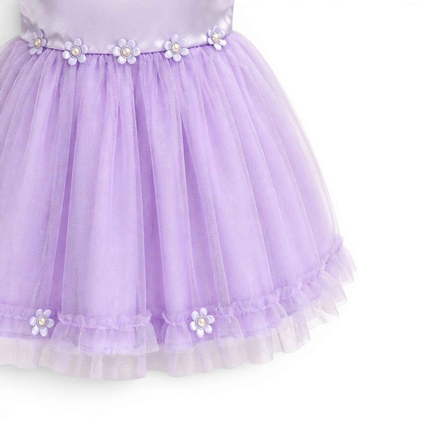PURPLE FLORAL BABY GIRL FANCY FROCK GIFT SET