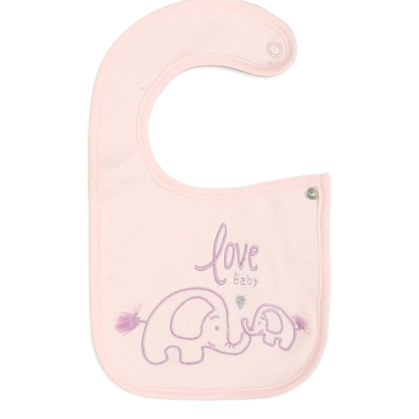 "LOVE BABY" ELEPHANT BIBS PK-2
