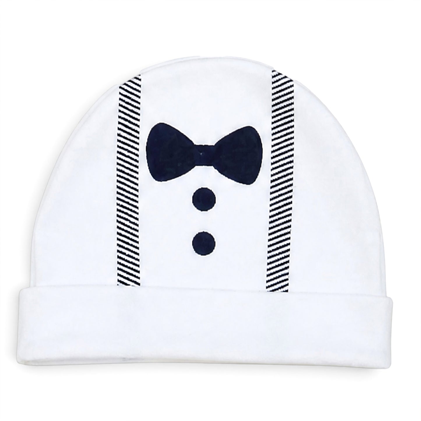 "TUXEDO" INFANT BOOTIES & CAP
