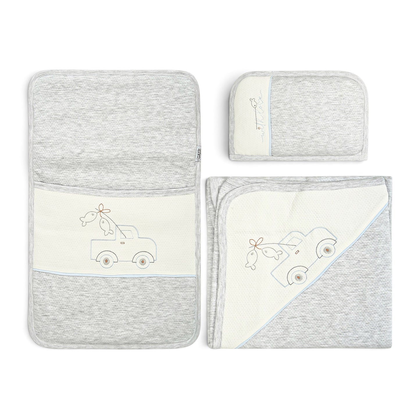 SLEEPING SET - GREY FISHING THEME