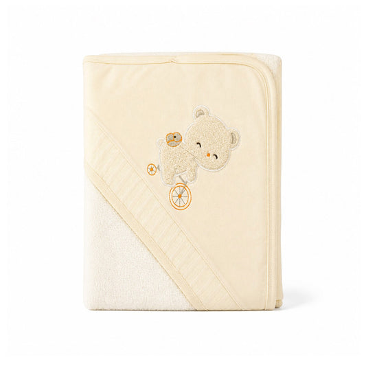 TRICYCLE TEDDY HOODED BATH TOWEL