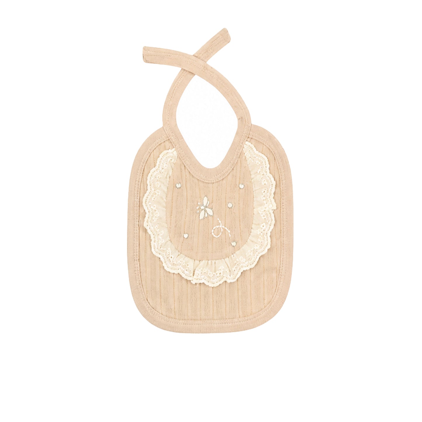 BEIGE LACE-TRIMMED BUTTERFLY BABY GIRL GIFT SET