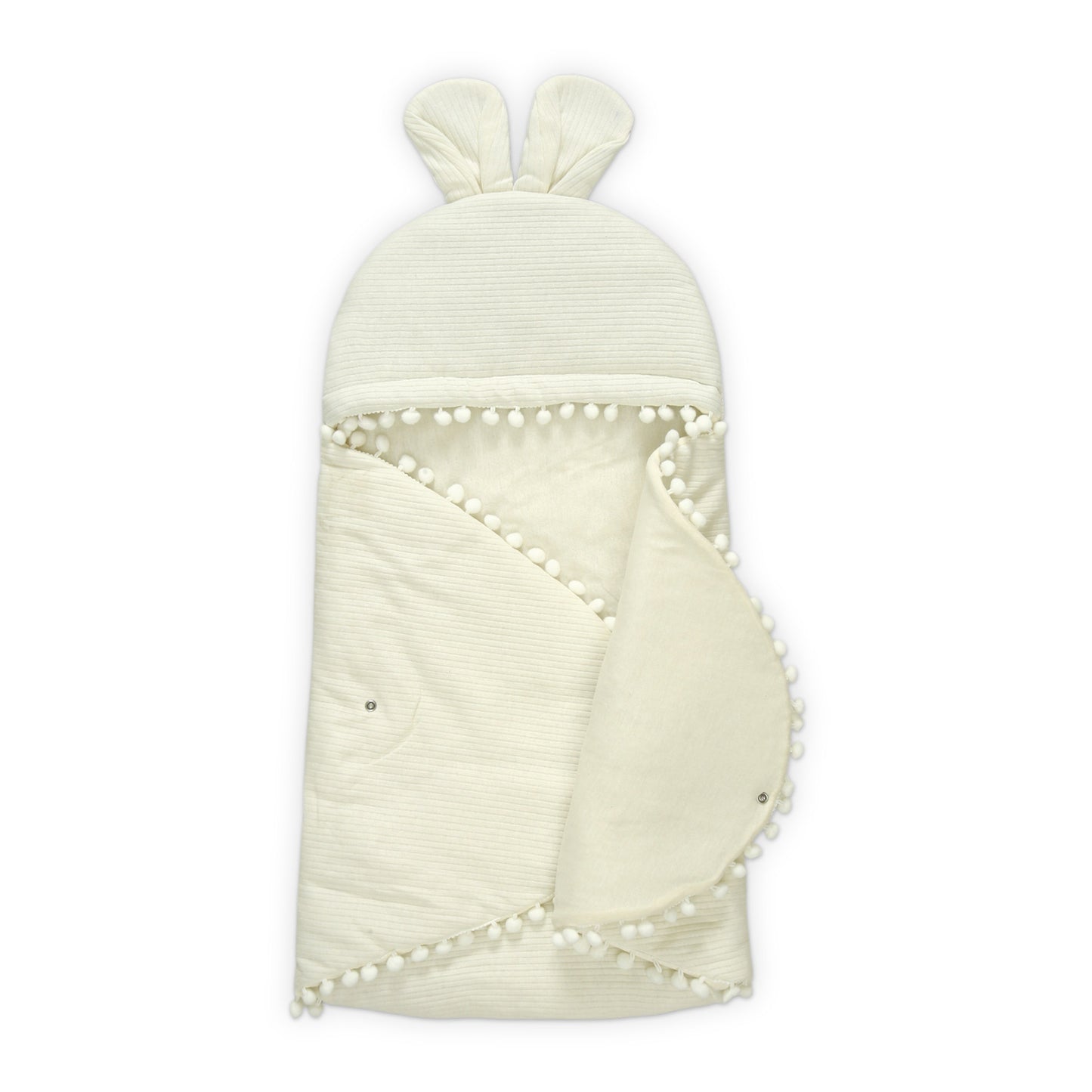 PRECIOUS BUNNY POM-POM HOODED CARRY NEST