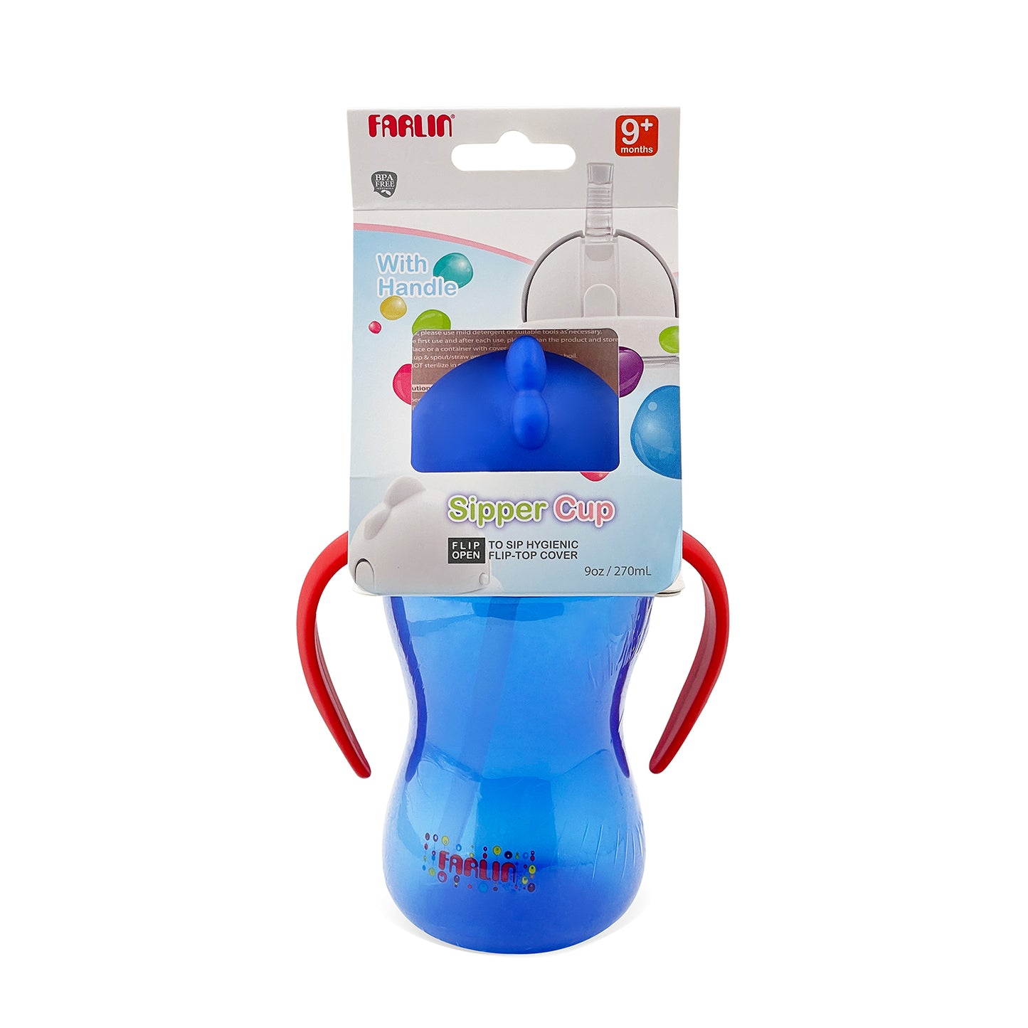 Farlin Sipper Cup With Handle Blue - 270ml