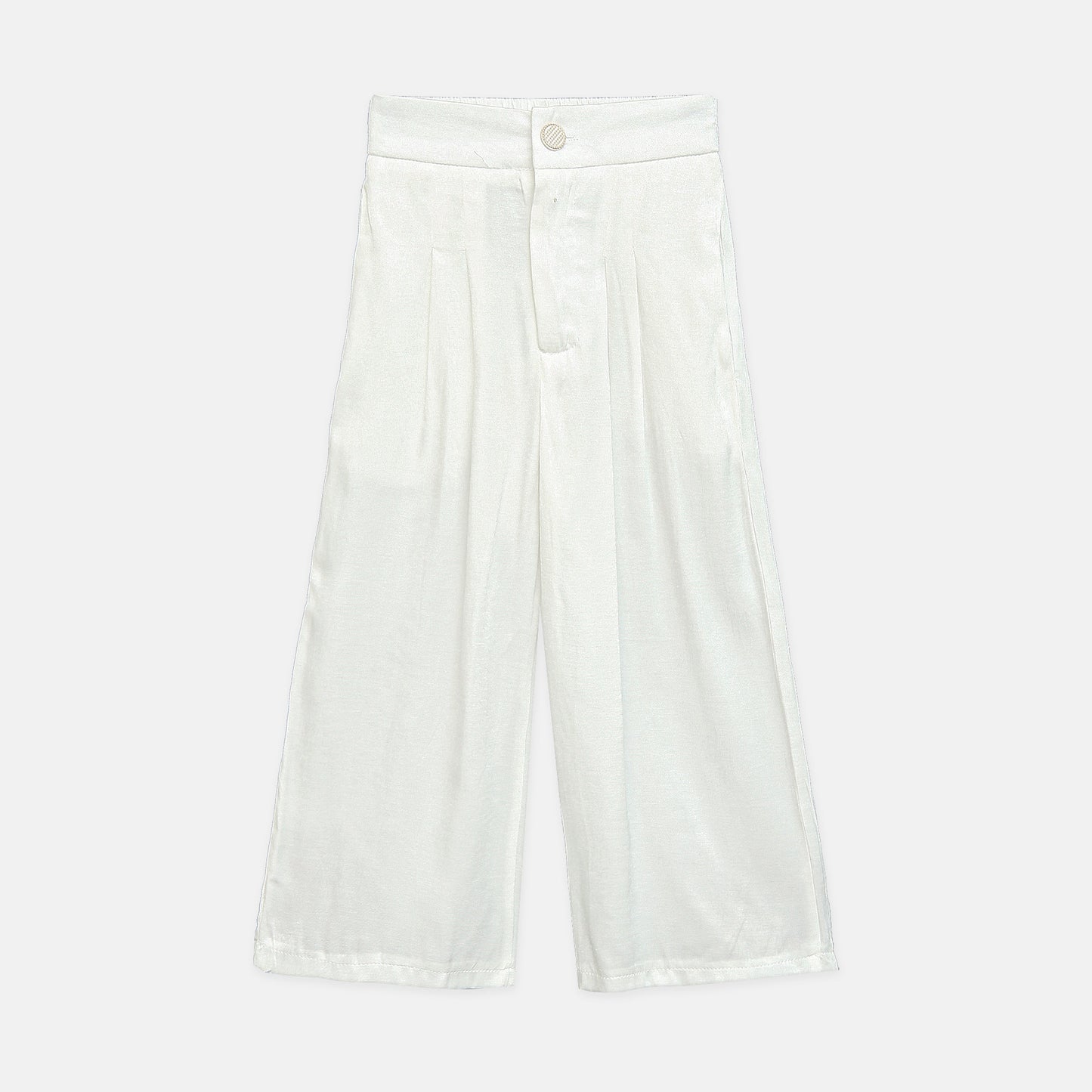 White Wide-Leg Trousers