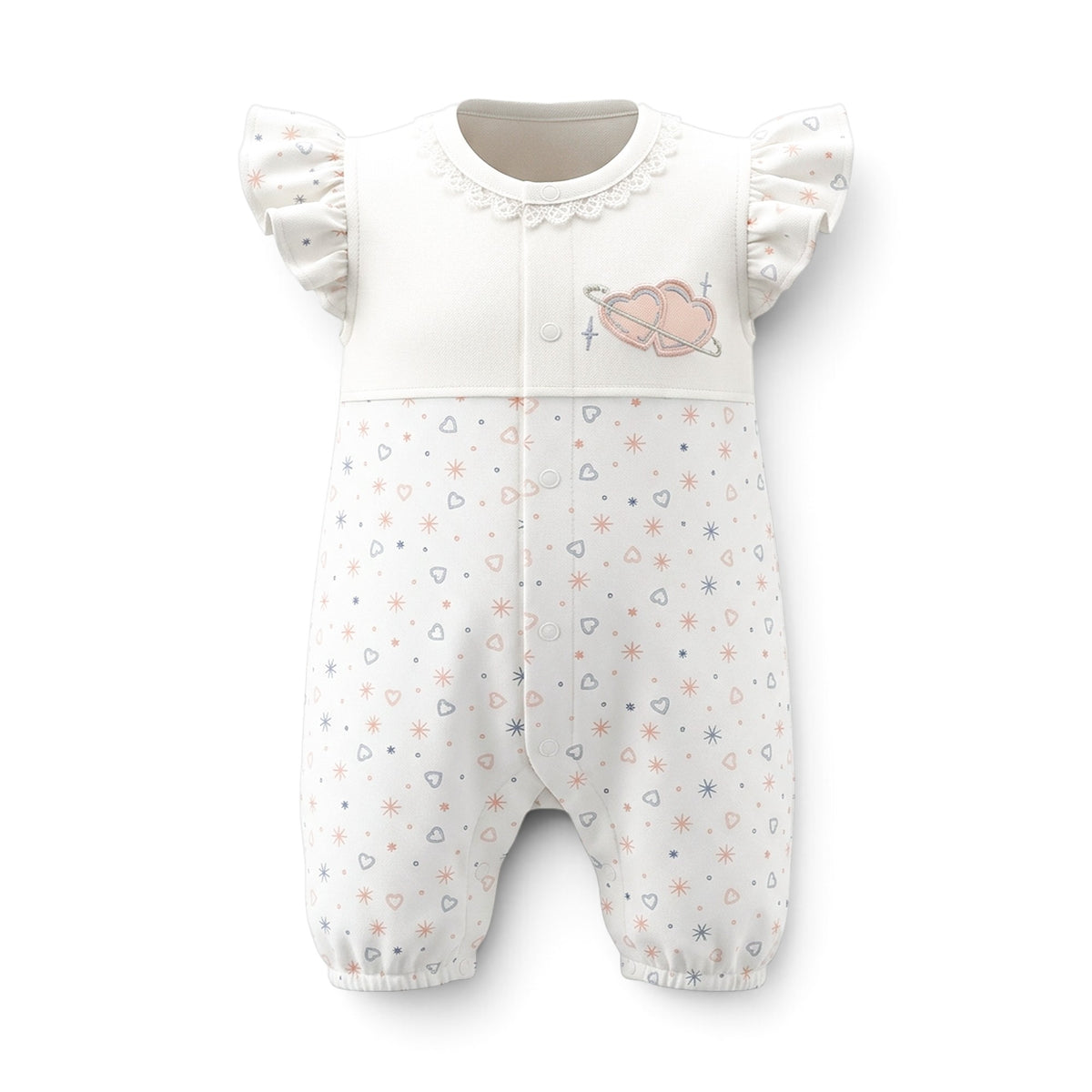 BABY GIRL HEART & SPARKLE ROMPER