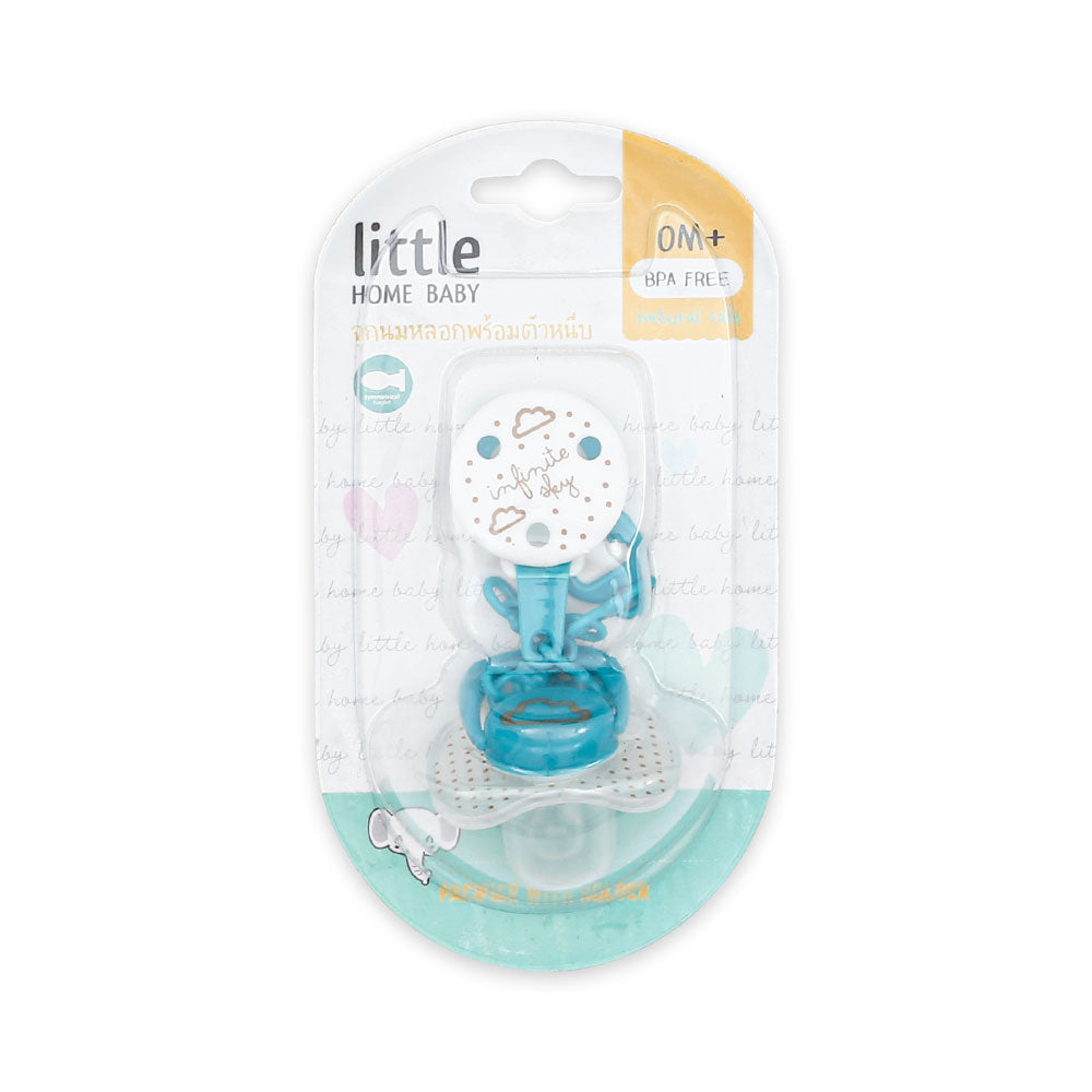 PACIFIER W/HOLDER BLUE SKY