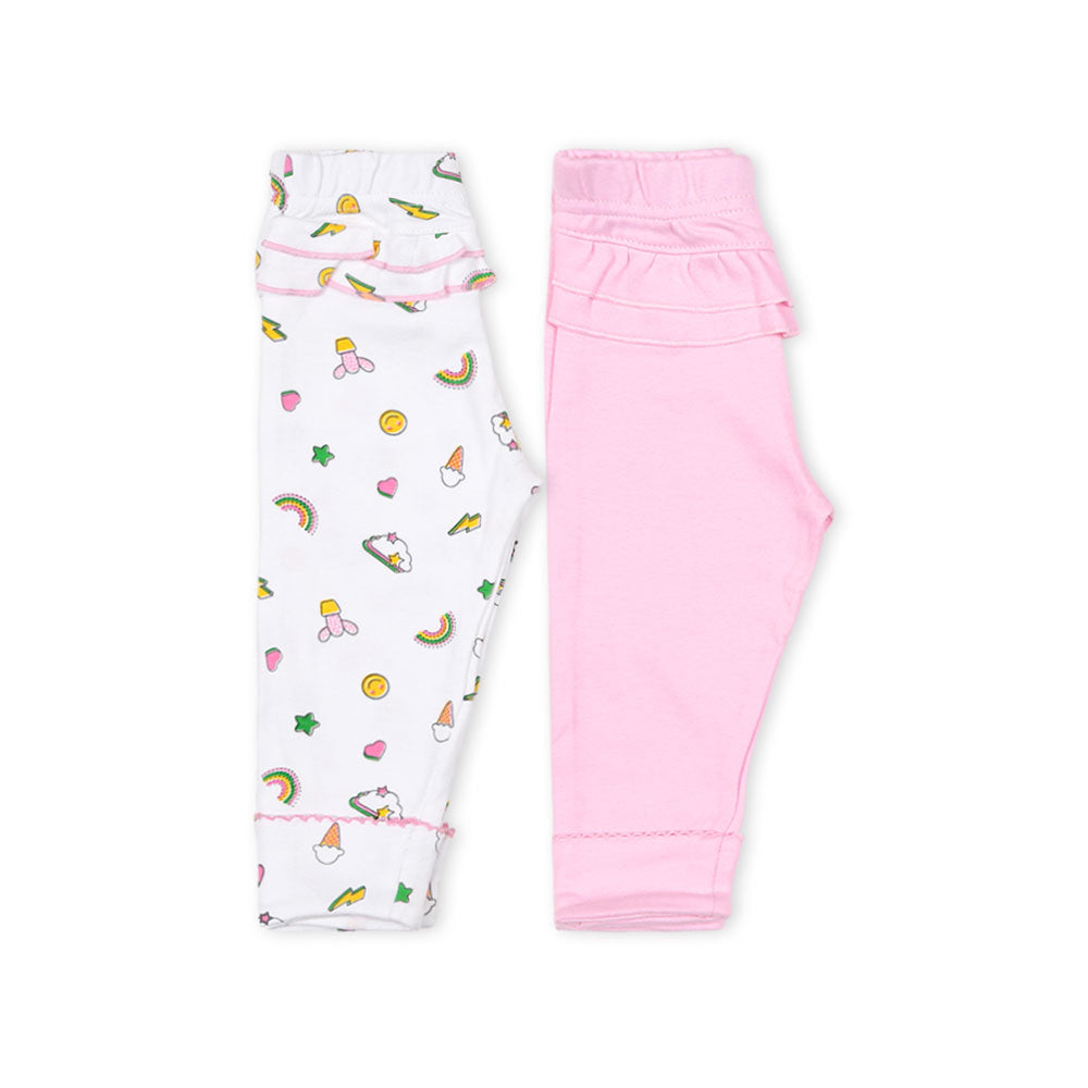 PAJAMA GIRLS PK-2 PINK RAINBOW