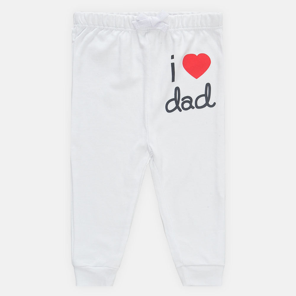 PAJAMA UNI SEX WHITE "I LOVE MOM"