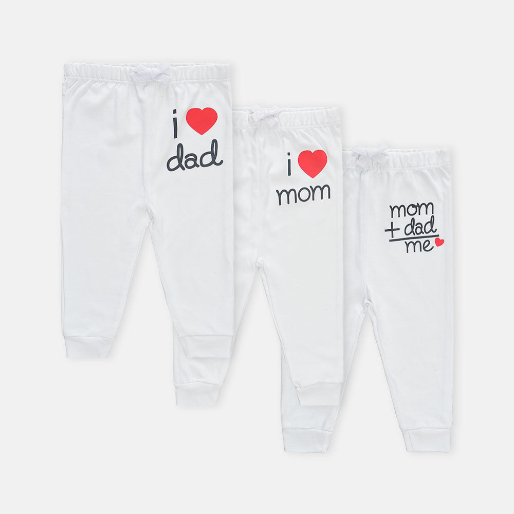 PAJAMA UNI SEX WHITE "I LOVE MOM"