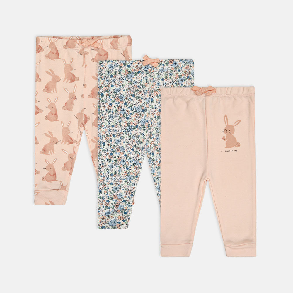 GIRL PAJAMA PK-3 SPRING RABBIT THEME