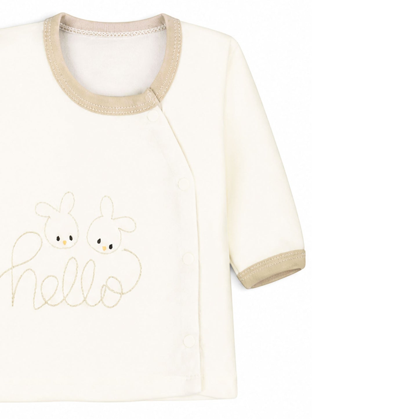 BEIGE "HELLO BUNNY" BABY BOY GIFT SET