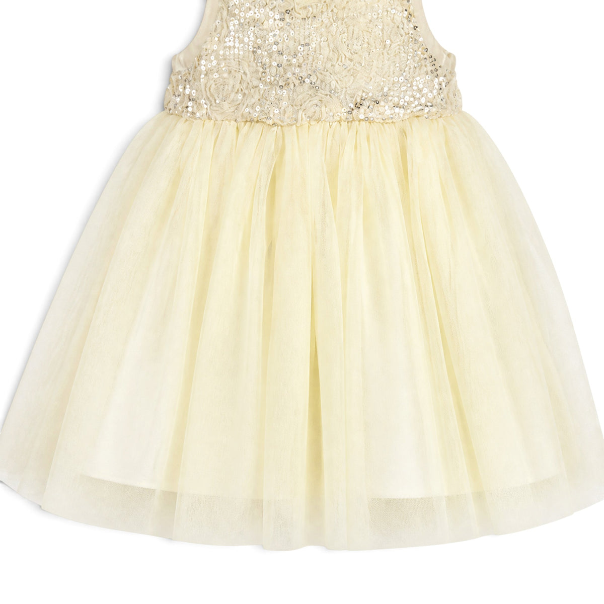 BABY GIRL OFF-WHITE EMBELLISHED PARTY DRESS
