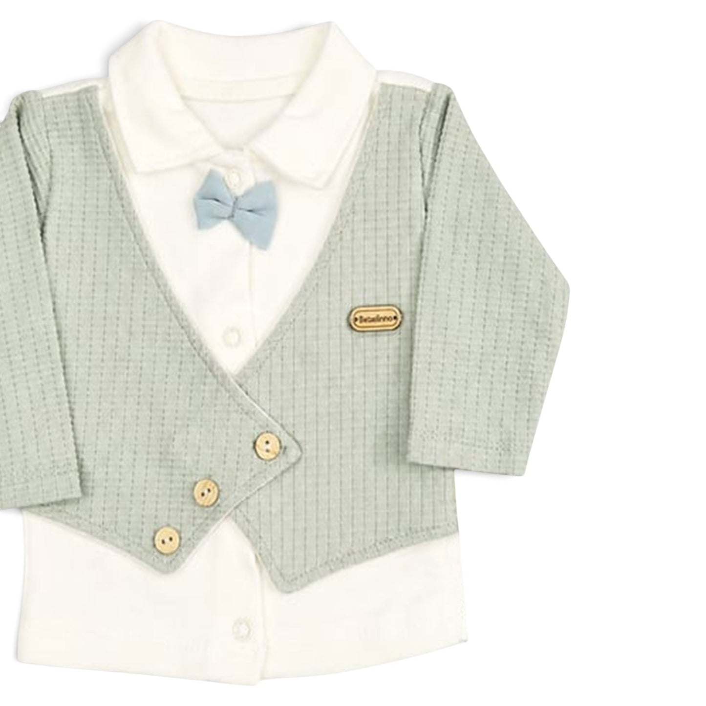 SAGE GREEN VEST STYLE BABY BOY GIFT SET