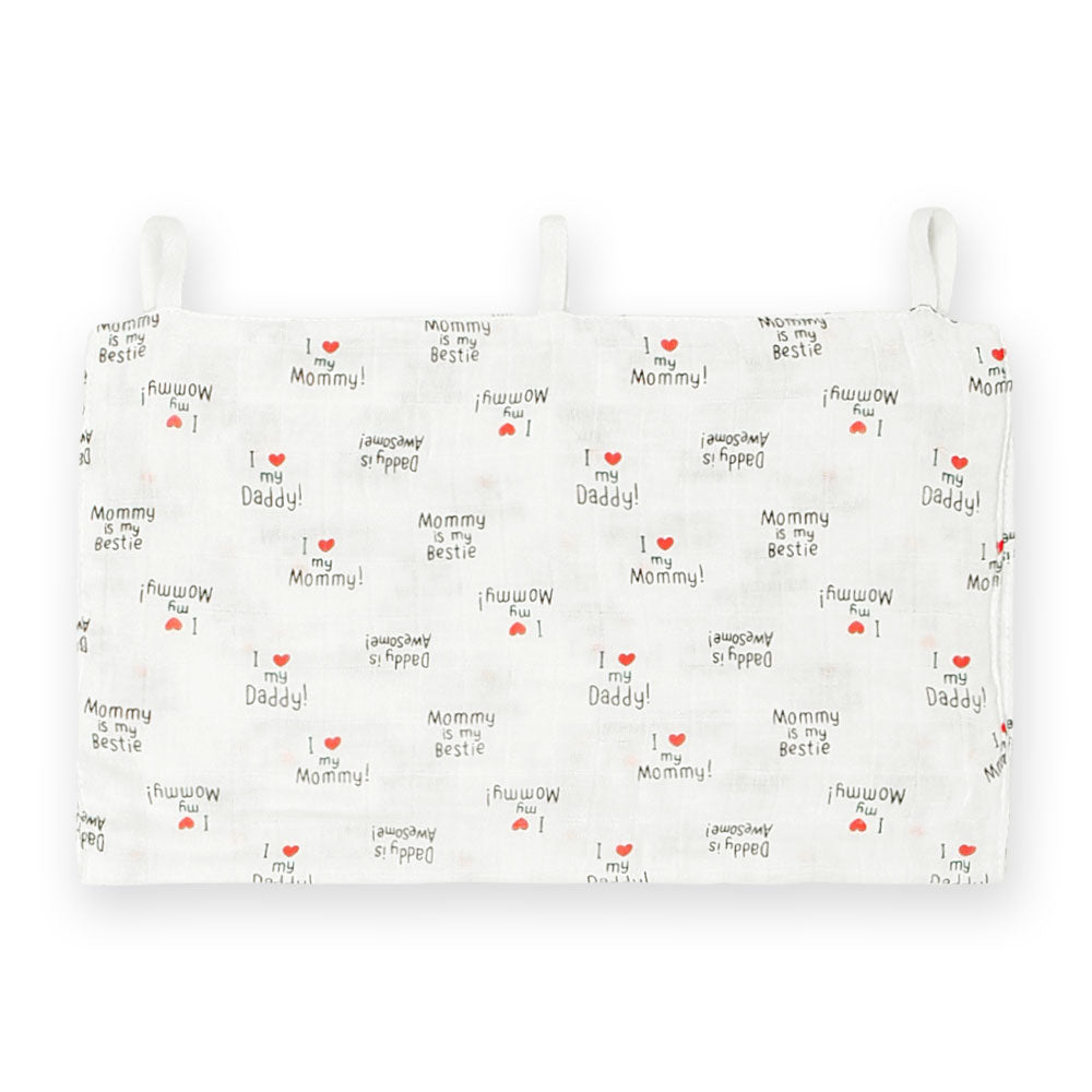 BABY PILLOW WHITE I LOVE MOMMY DADDY