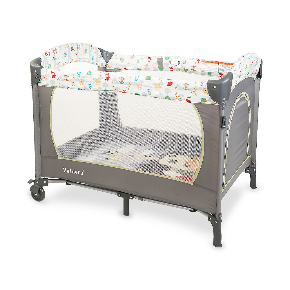 BABY PLAY PEN GREY CARTOON