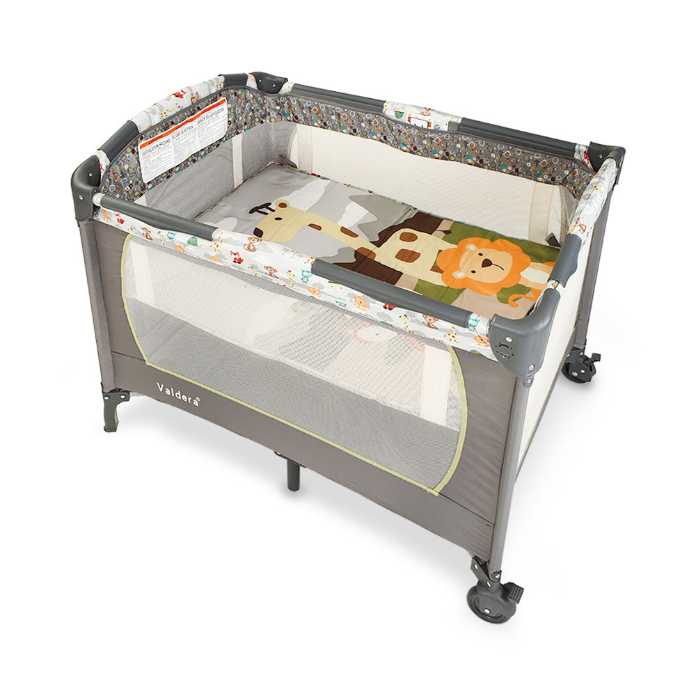 BABY PLAY PEN GREY CARTOON