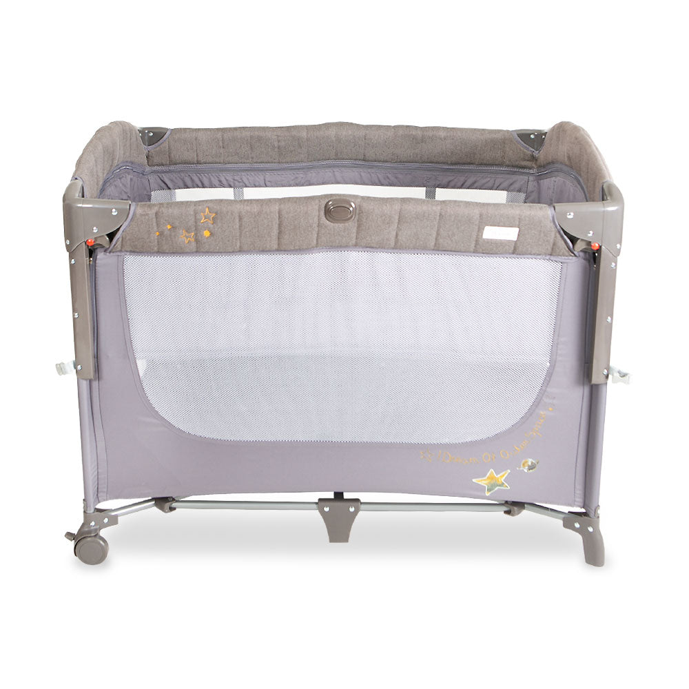 TINNIES DROP SIDE PLAY PEN GREY
