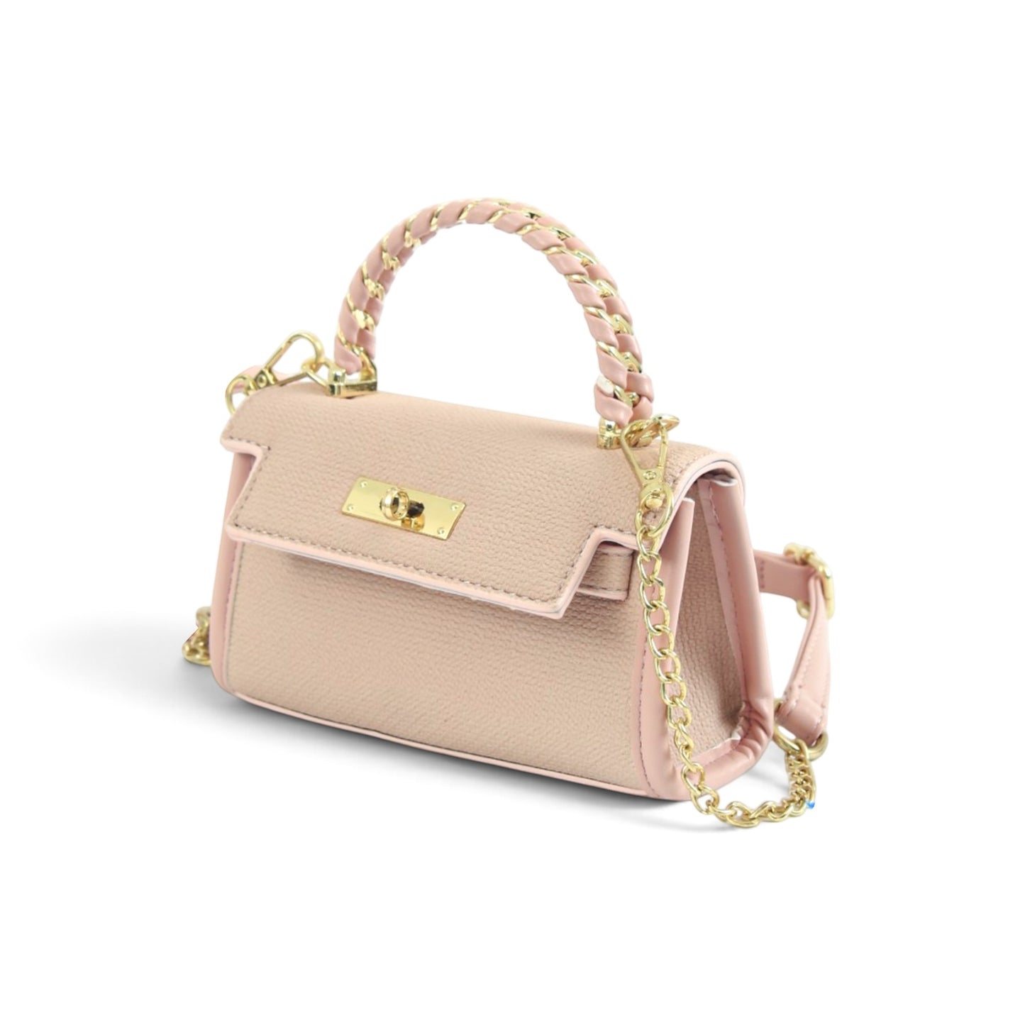 Sophisticated Pink Chain-Handle Mini Bag