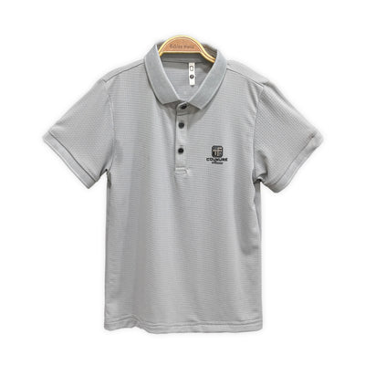 Grey Piqué Polo Shirt