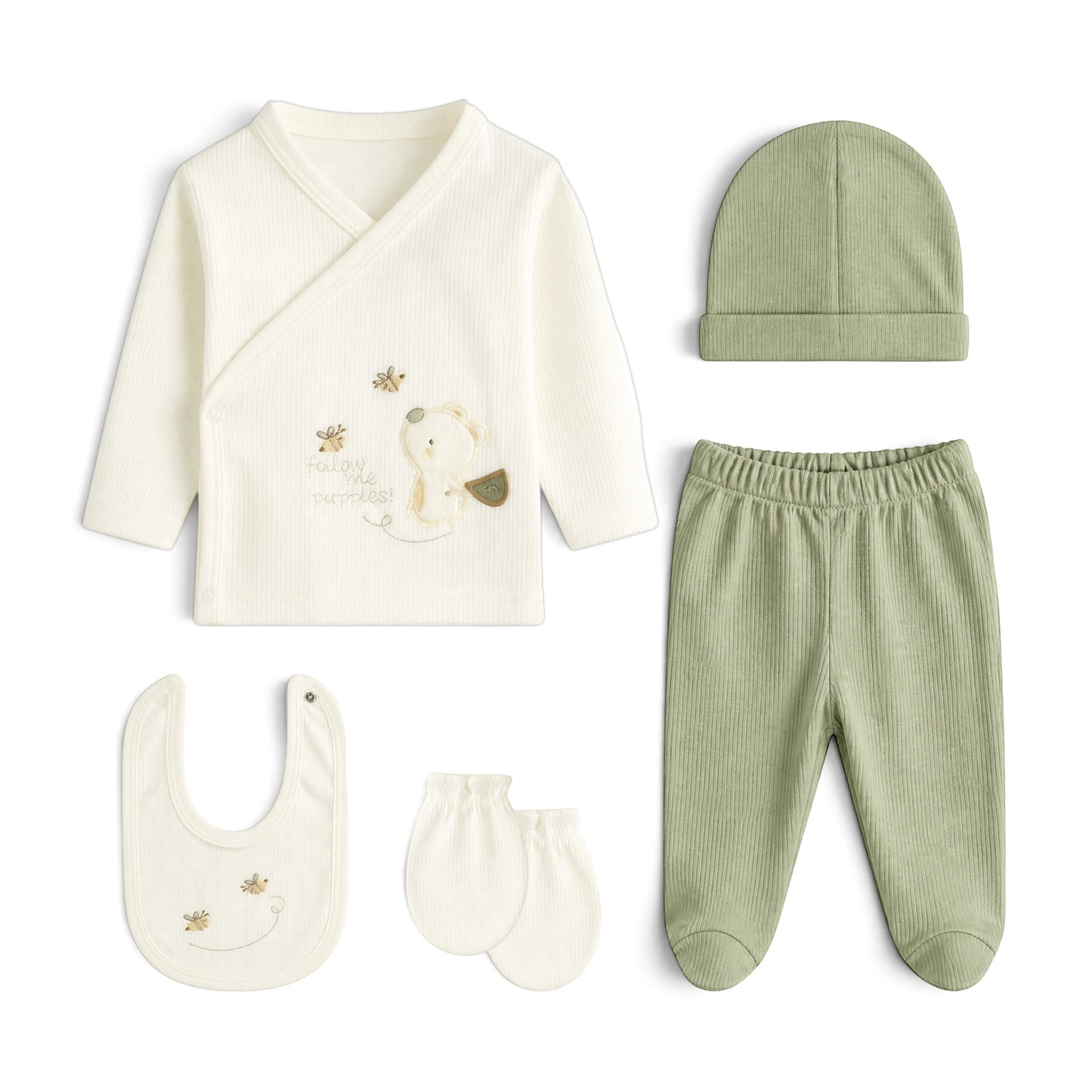 SAGE GREEN BUNNY BABY BOY GIFT SET
