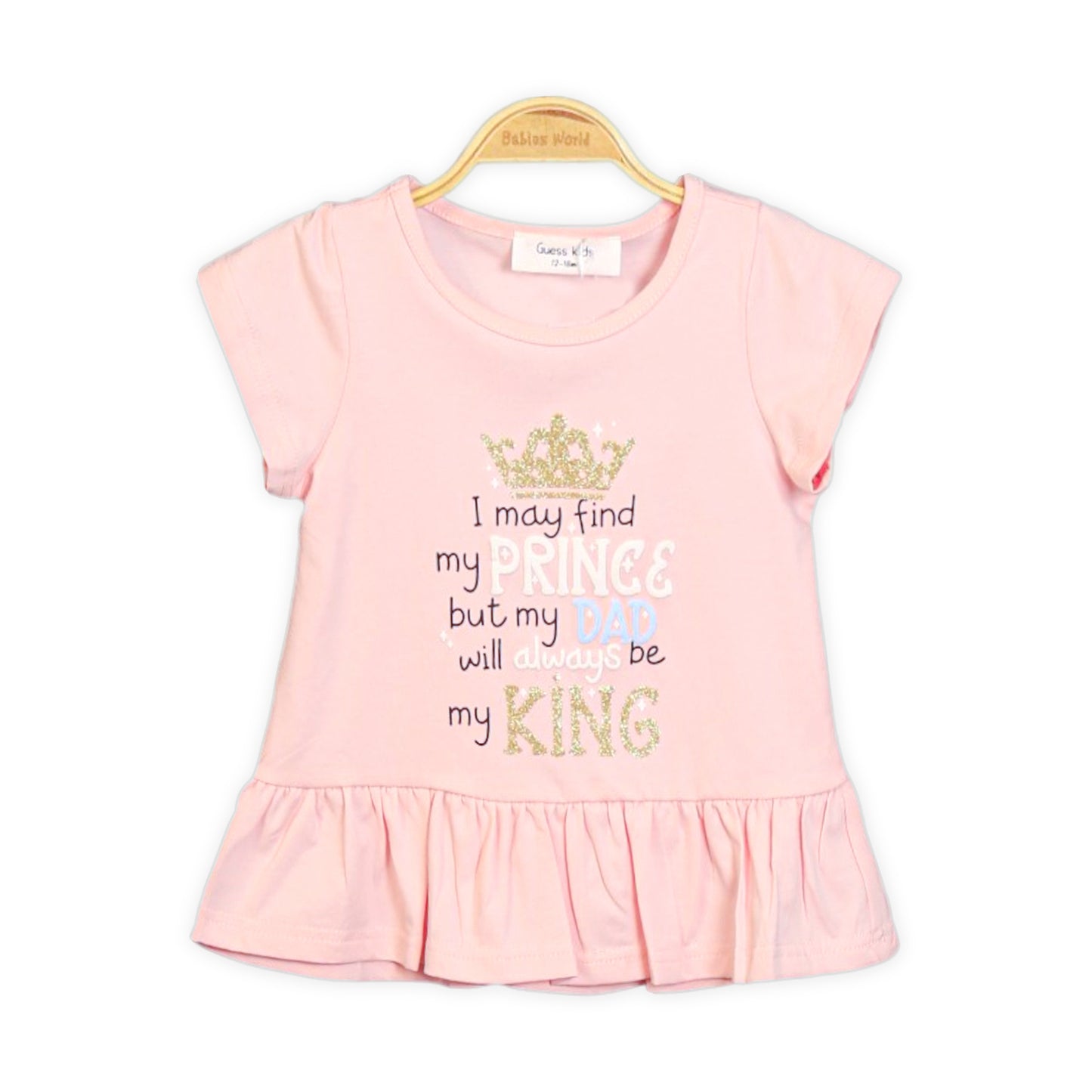 PINK ROYAL FAMILY PEPLUM T-SHIRT