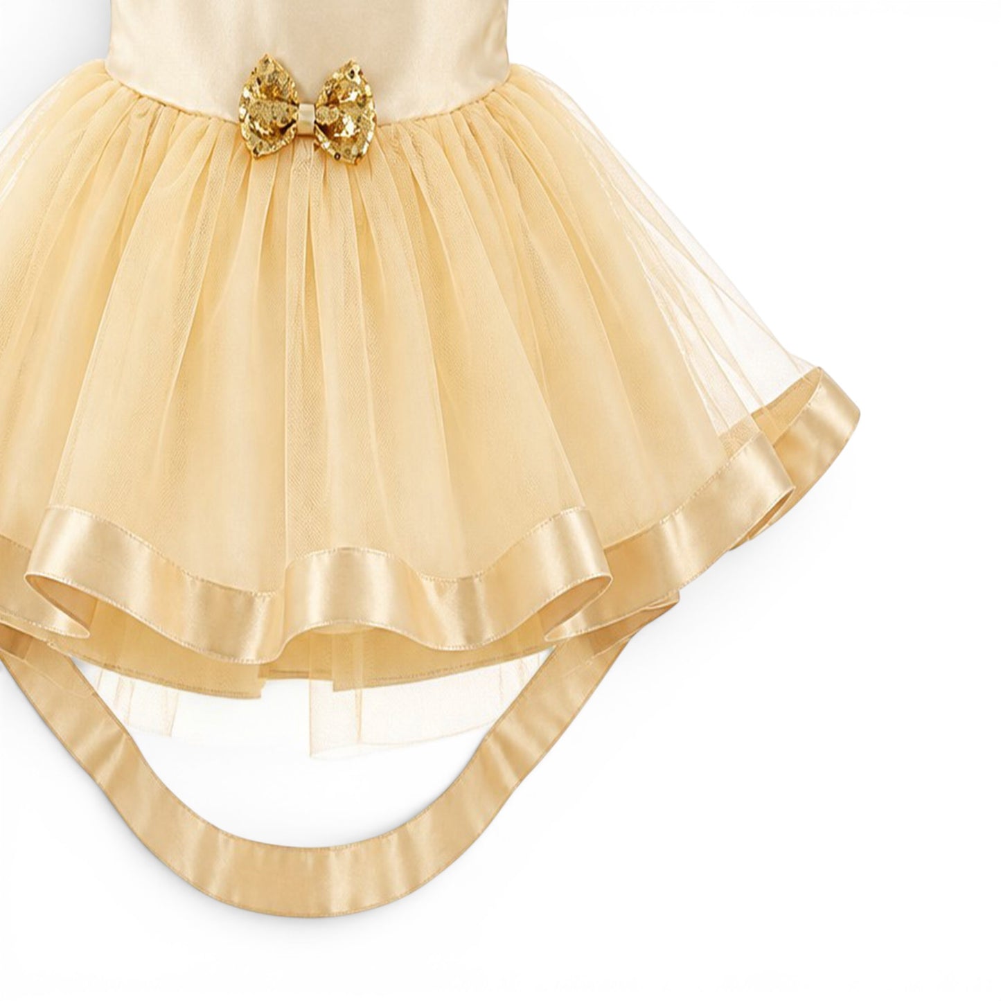 GOLD BABY GIRL FANCY FROCK GIFT SET
