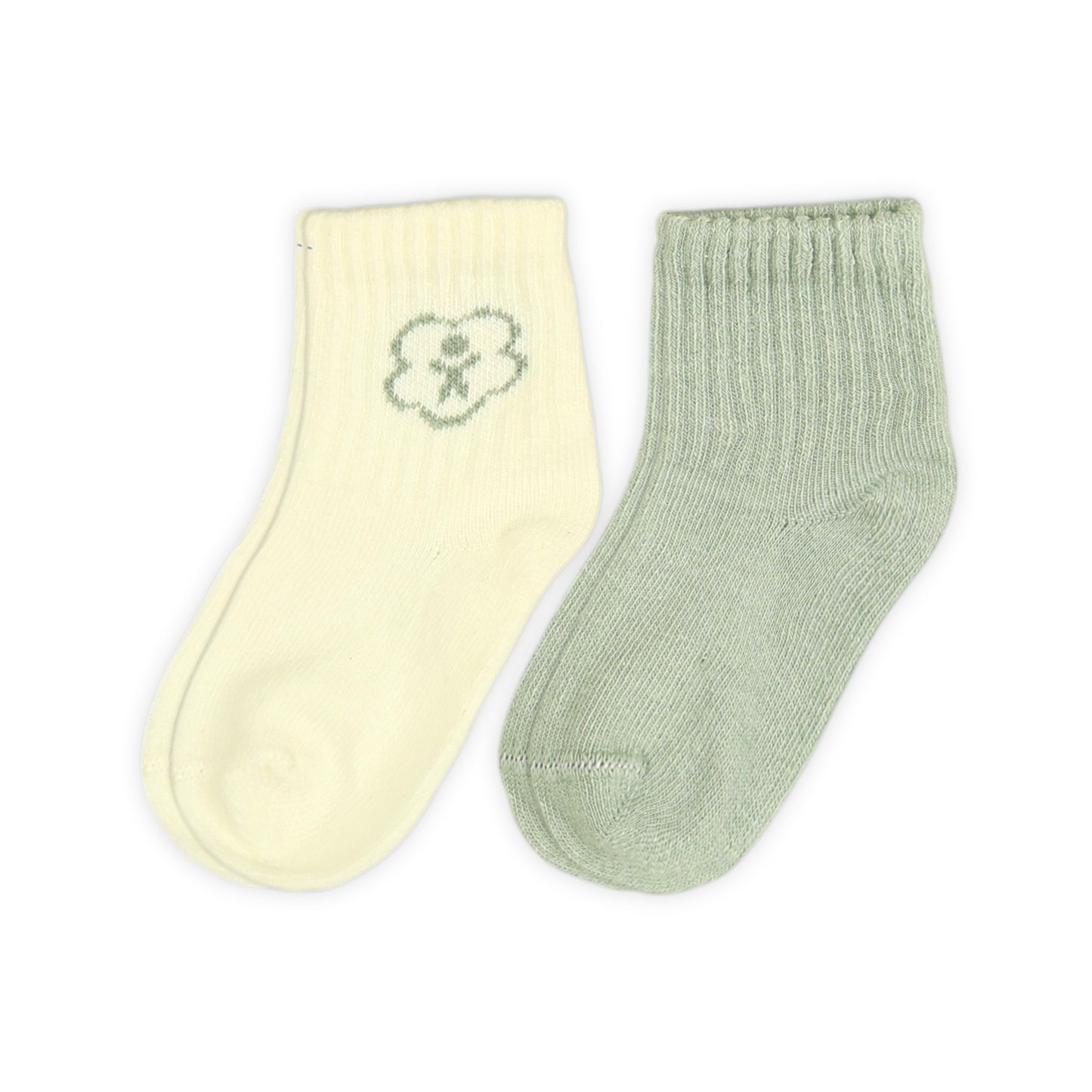 SOFT DUAL-TONE GIRL SOCKS PK-2