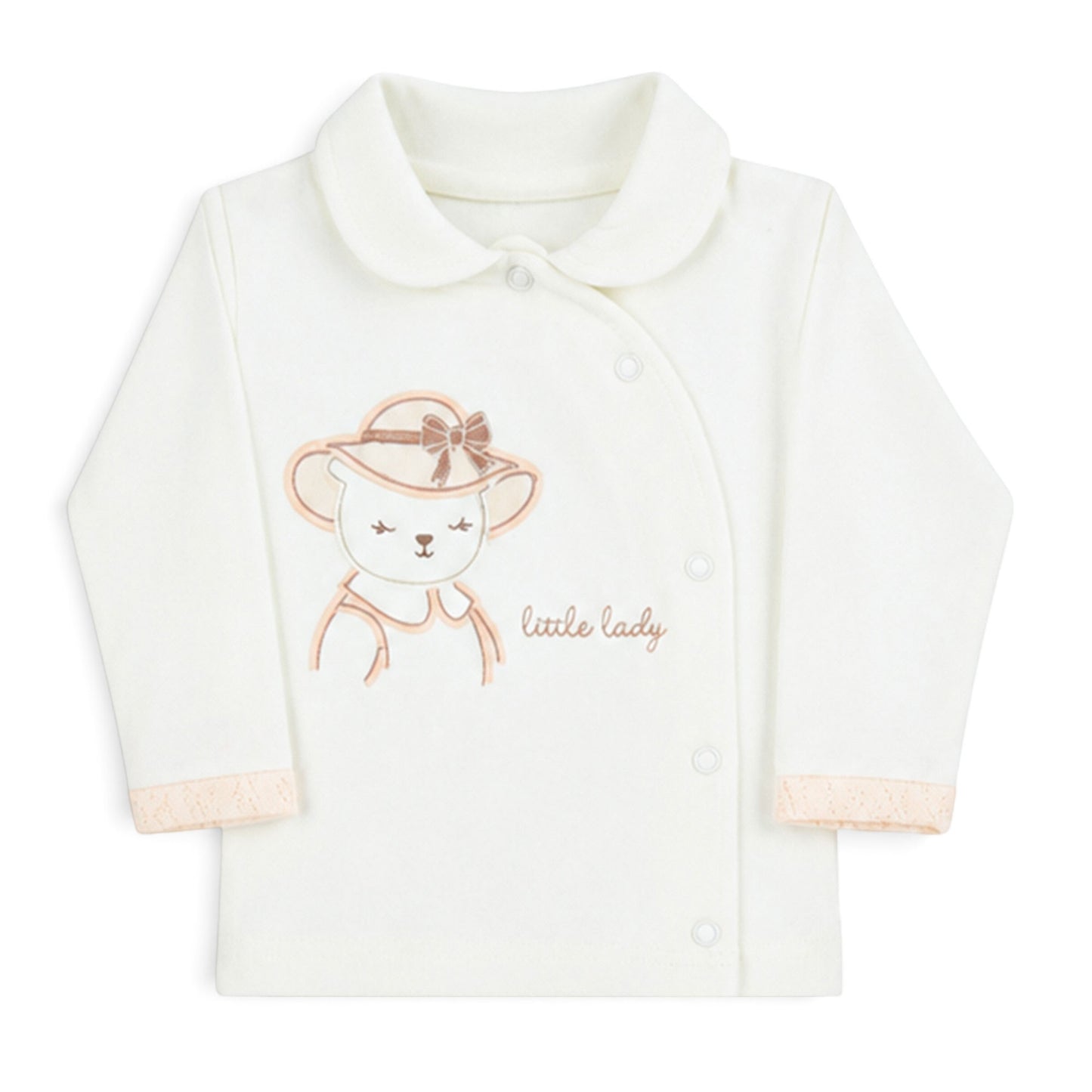 CREAM AND LIGHT PINK "LITTLE LADY" BEAR BABY GIRL GIFT SET