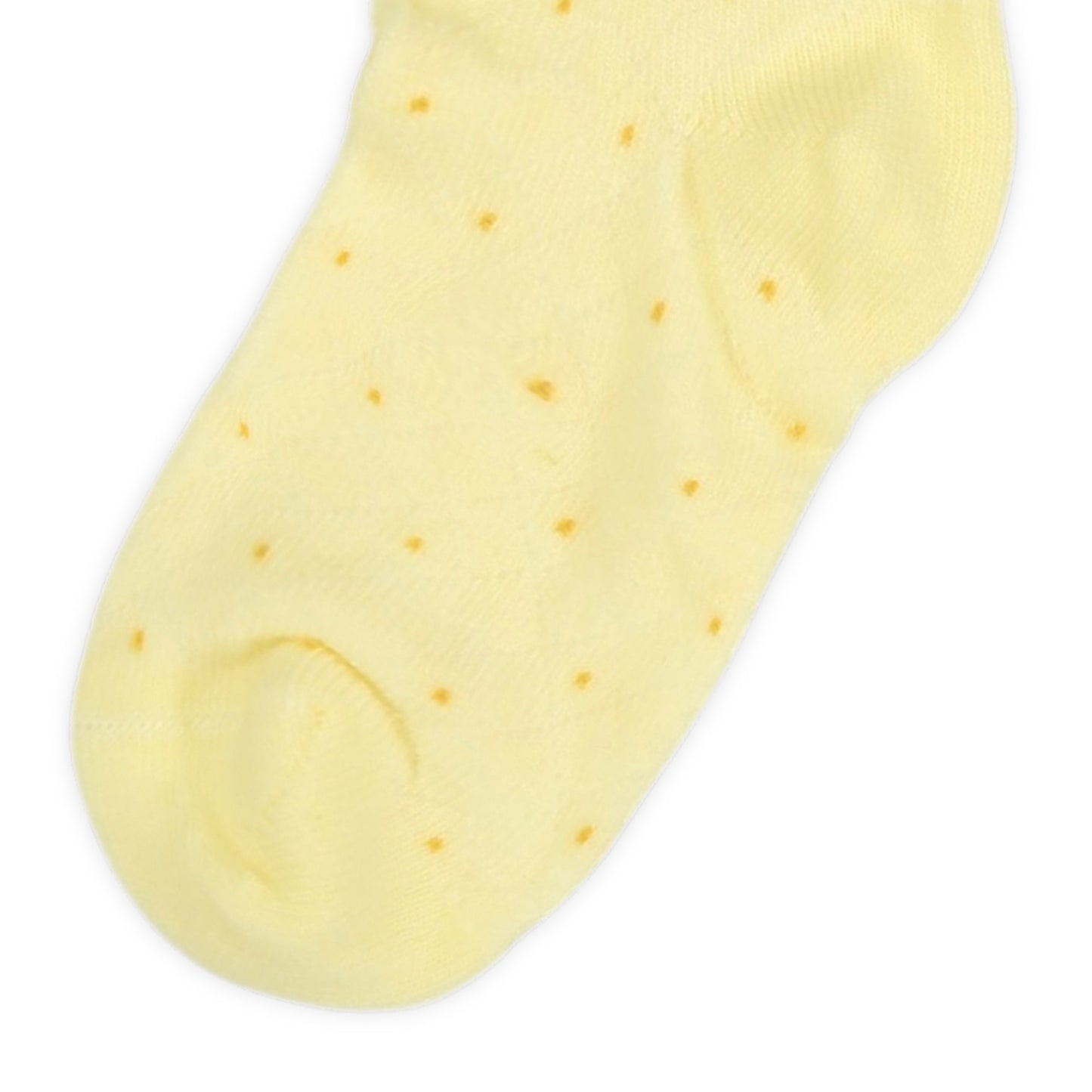 PASTEL YELLOW POLKA DOT AND FLORAL GIRL SOCKS