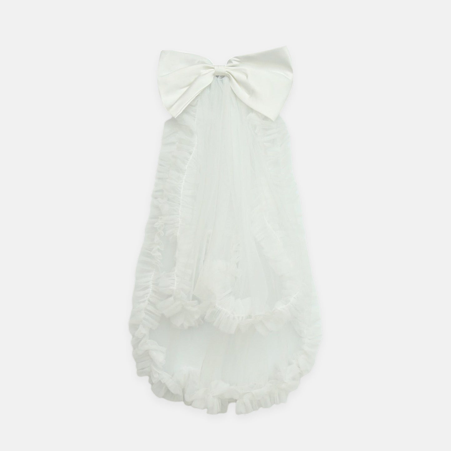 White Sparkling Frock With Veil