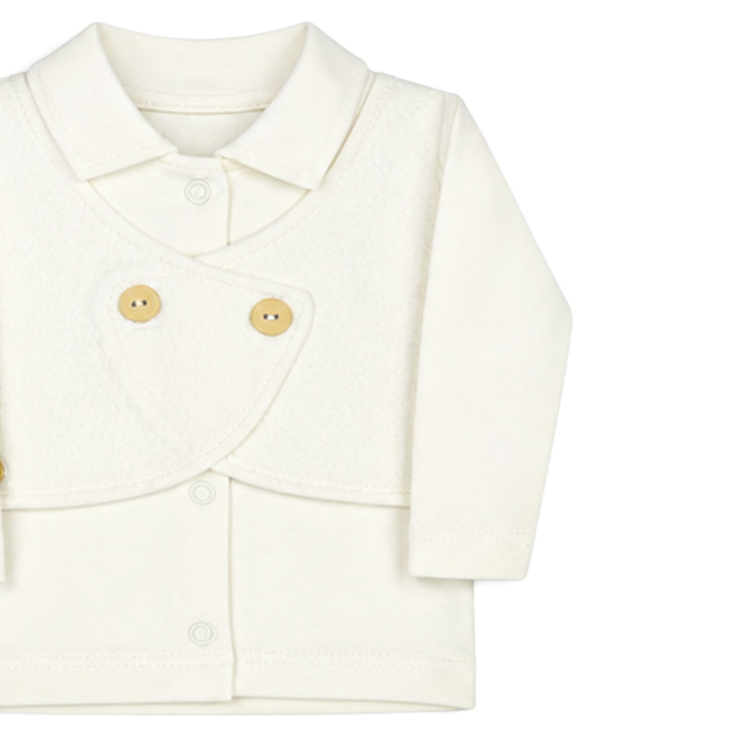 CREAM DOUBLE-BREASTED VEST BABY BOY GIFT SET