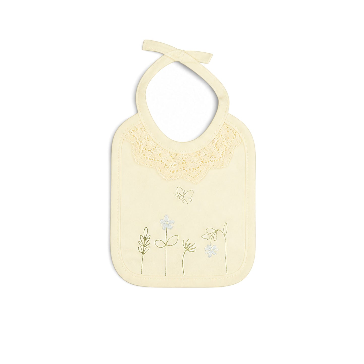 CREAM FLORAL & BUTTERFLY EMBROIDERYBABY GIRL GIFT SET
