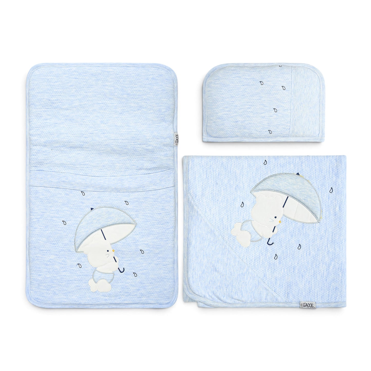 PREMIUM LIGHT BLUE TEDDY BEAR SLEEPING SET