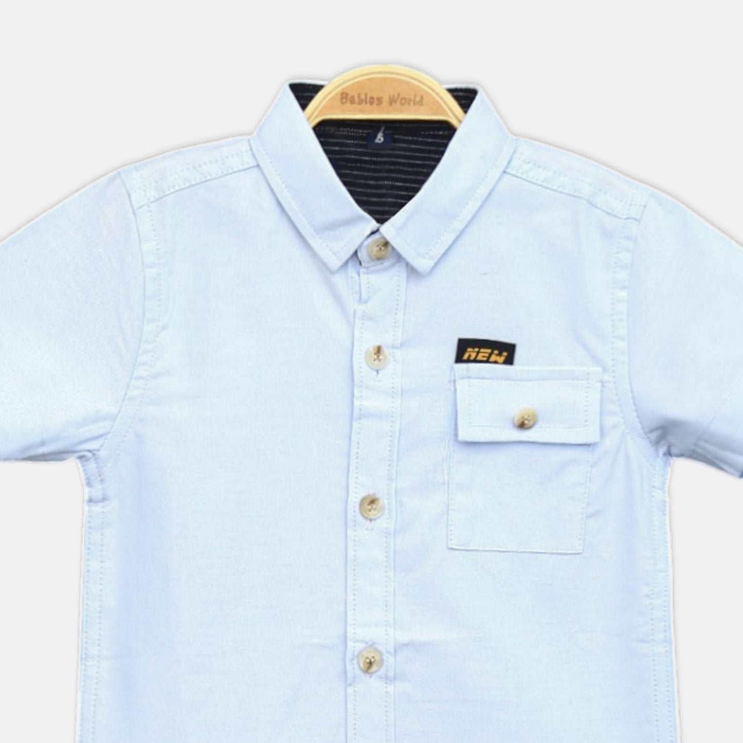 Light Blue Textured Work Shirt