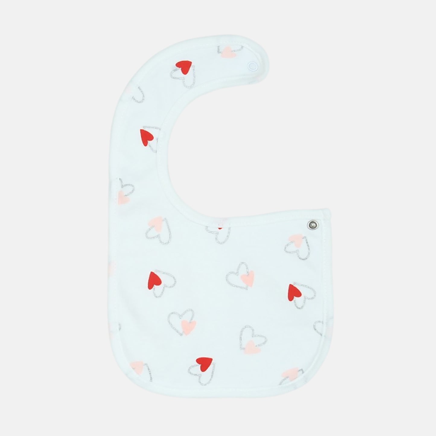 Pink Bunny & Hearts Bibs (2-Pack)
