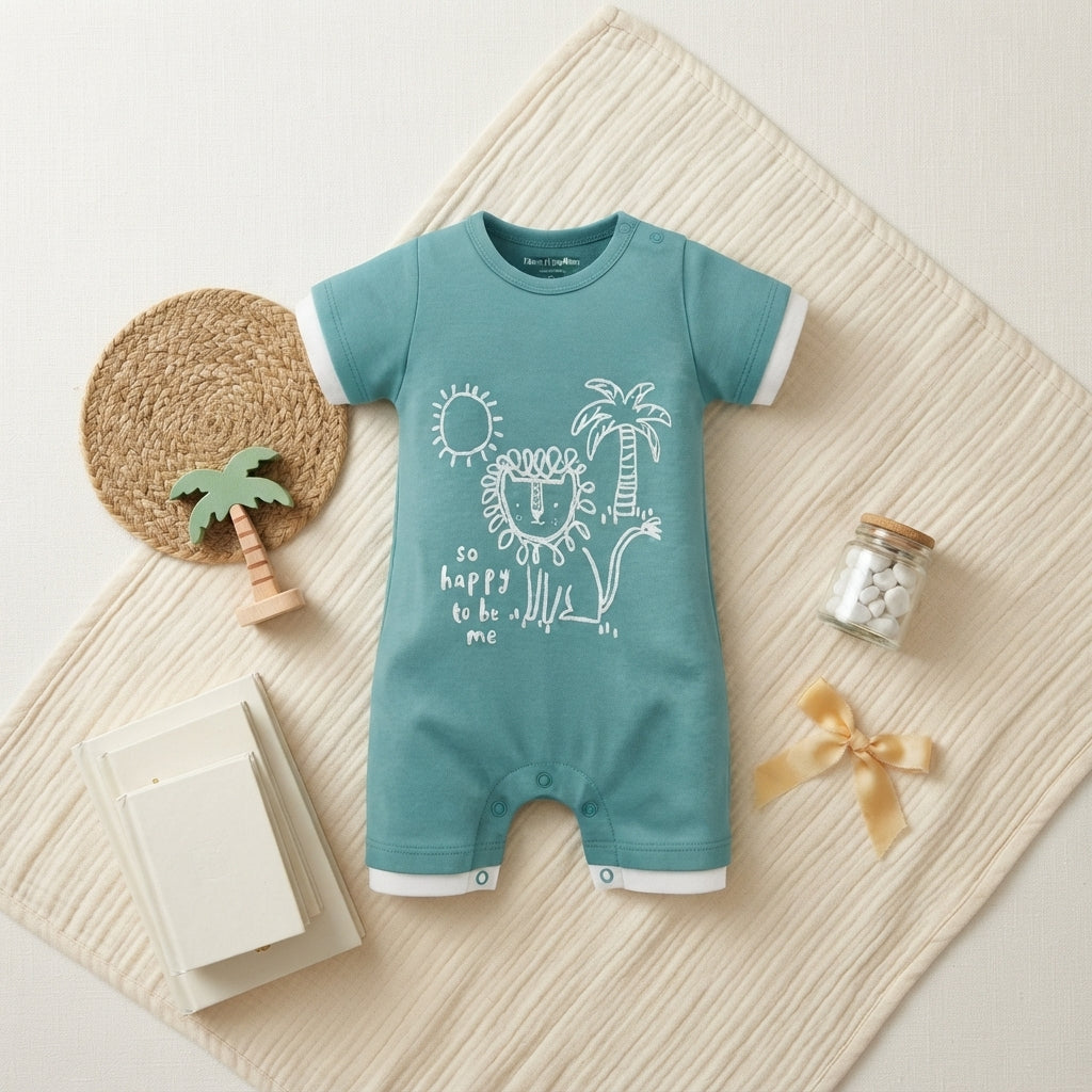 BABY BOY "HAPPY TO BE ME" ROMPER