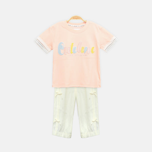 Blossom Suit Set - Pink N White