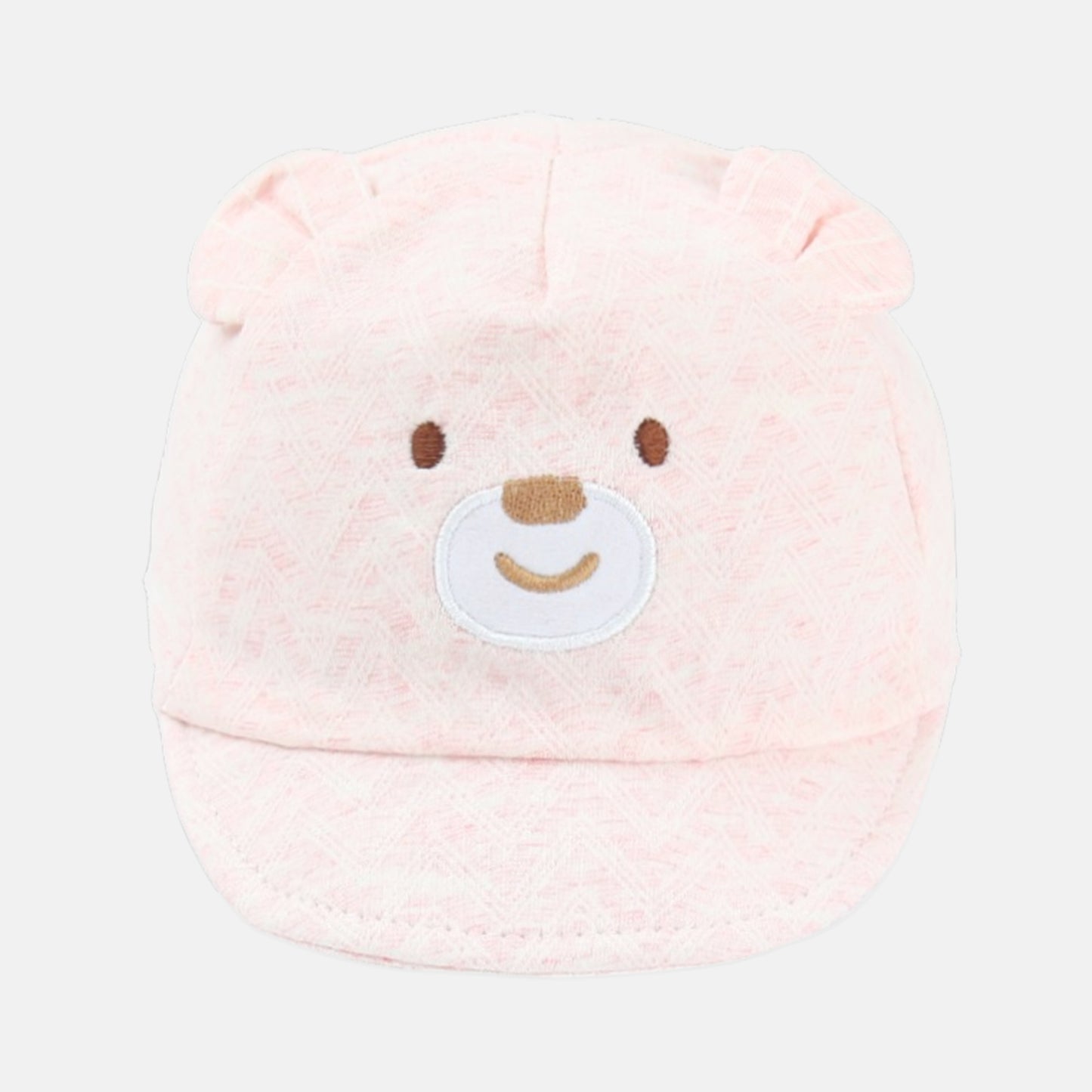 Pink Bear Ear Cozy Cap 42-44 Cm